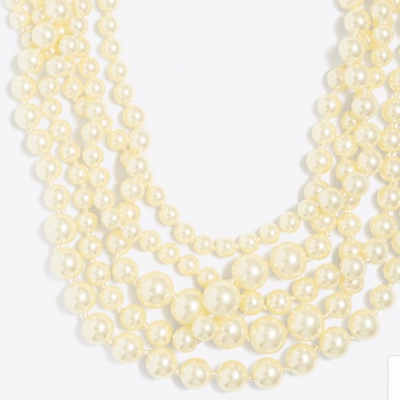 JCrew Faux Pearl cream colored hammock twist necklace - Picture 2 of 4